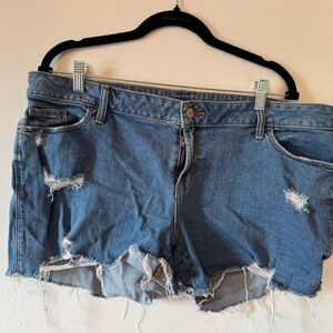 Distressed Blue Denim Shorts by Old Navy